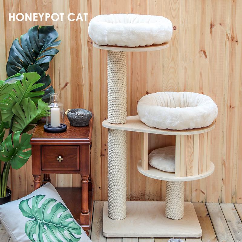 HONEYPOT CAT® Solid Wood Cat Tree 3′11″ #170464